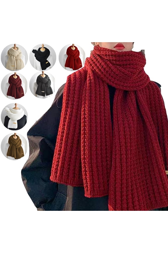 Women's Warm Scarf, Solid Colors Winter Scarves, Autumn Winter Super Soft Scarf, Cold Weather Accessories