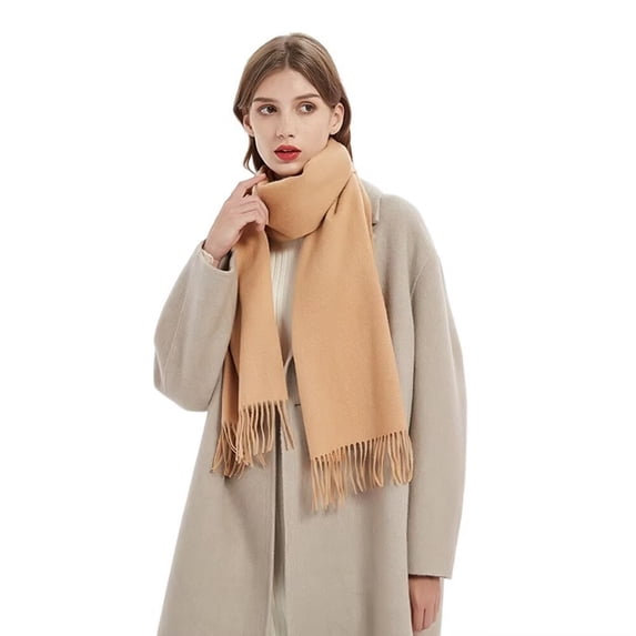 Women's Warm Scarves Long Shawl Winter Warm Large Scarf Pure Color 72x12inch