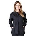 thumbnail image 1 of Women's Warm Up Medical Scrub Jacket (Black, XX-Large), 1 of 7