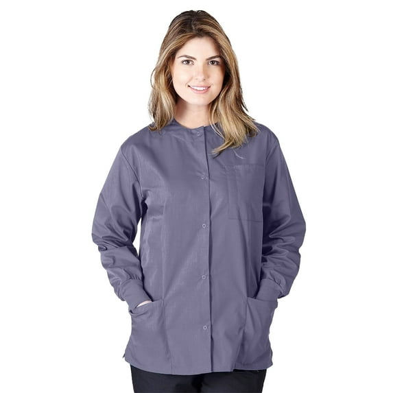Women's Warm Up Medical Scrub Jacket (Charcoal, 5X-Large)