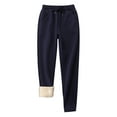 thumbnail image 1 of Women's Warm Winter Fleece Sweatpants Sherpa Lined High Waist Drawstring Active Running Jogger Pants with Pockets, 1 of 5