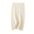 thumbnail image 1 of Women's Warm Winter Knitted Wool Skirt Long Straight Elegant Casual Comfortable Stretch High Waist Fashion, 1 of 2