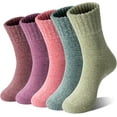 thumbnail image 1 of Women's Warm Winter Socks - Thermal Knit Crew Socks for Hiking & Boots, Cozy Calf-Length Socks, Christmas Stocking Stuffers Gifts, 1 of 7