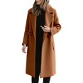 thumbnail image 1 of Women's Warm Winter Trench Coat Long Blend Overcoat Fashionable Outerwear For Ladies, 1 of 4