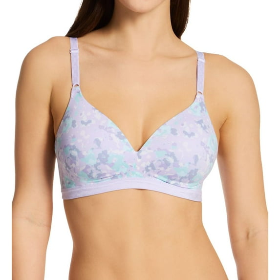 Women's Warner's 1269 Cloud 9 Wire Free Contour Bra (Aurora Watercolor 34C)