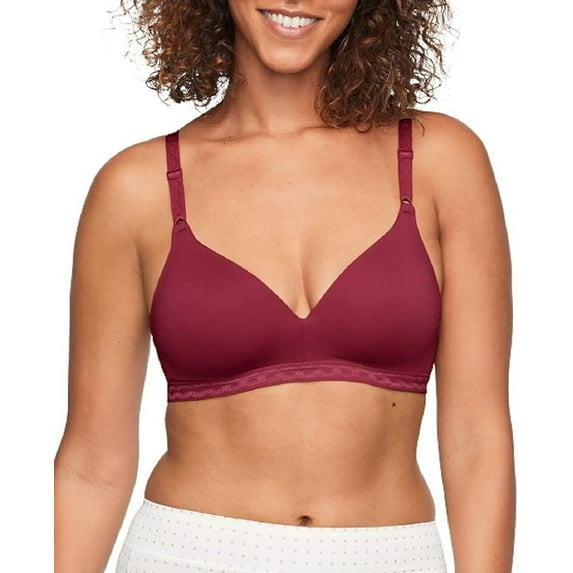 Women's Warner's 1269 Cloud 9 Wire Free Contour Bra (Raspberry Jam 602 34C)