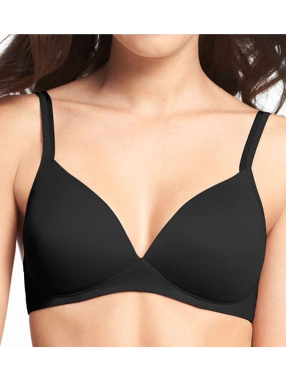 Women's Warner's 1298 Elements Of Bliss Wire-Free Contour Bra with Lift (Black 34B)