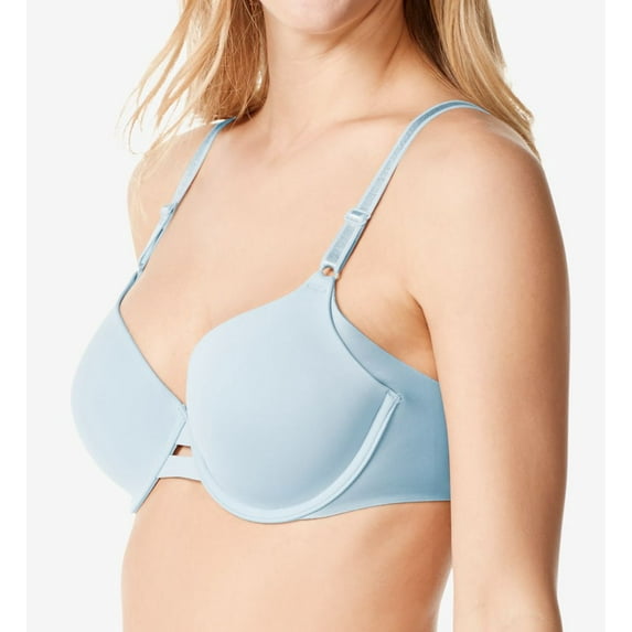 Women's Warner's 1356 No Side Effects Underwire Contour Bra (Keepsake Blue 42C)