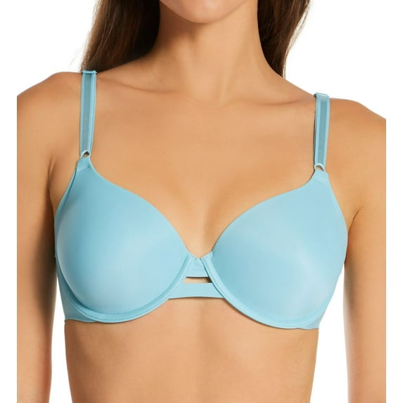Women's Warner's 1356 No Side Effects Underwire Contour Bra (Marine Blue 38DD)