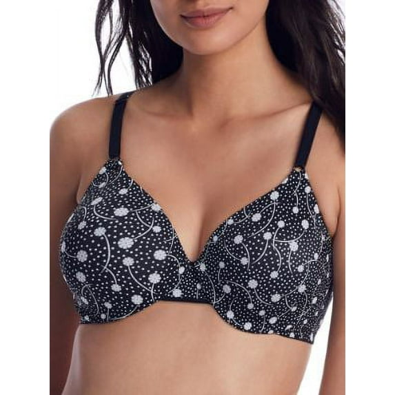 Women's Warner's 1593 This is Not a Bra Tailored Underwire Contour (Black Snowing Floral 38B)