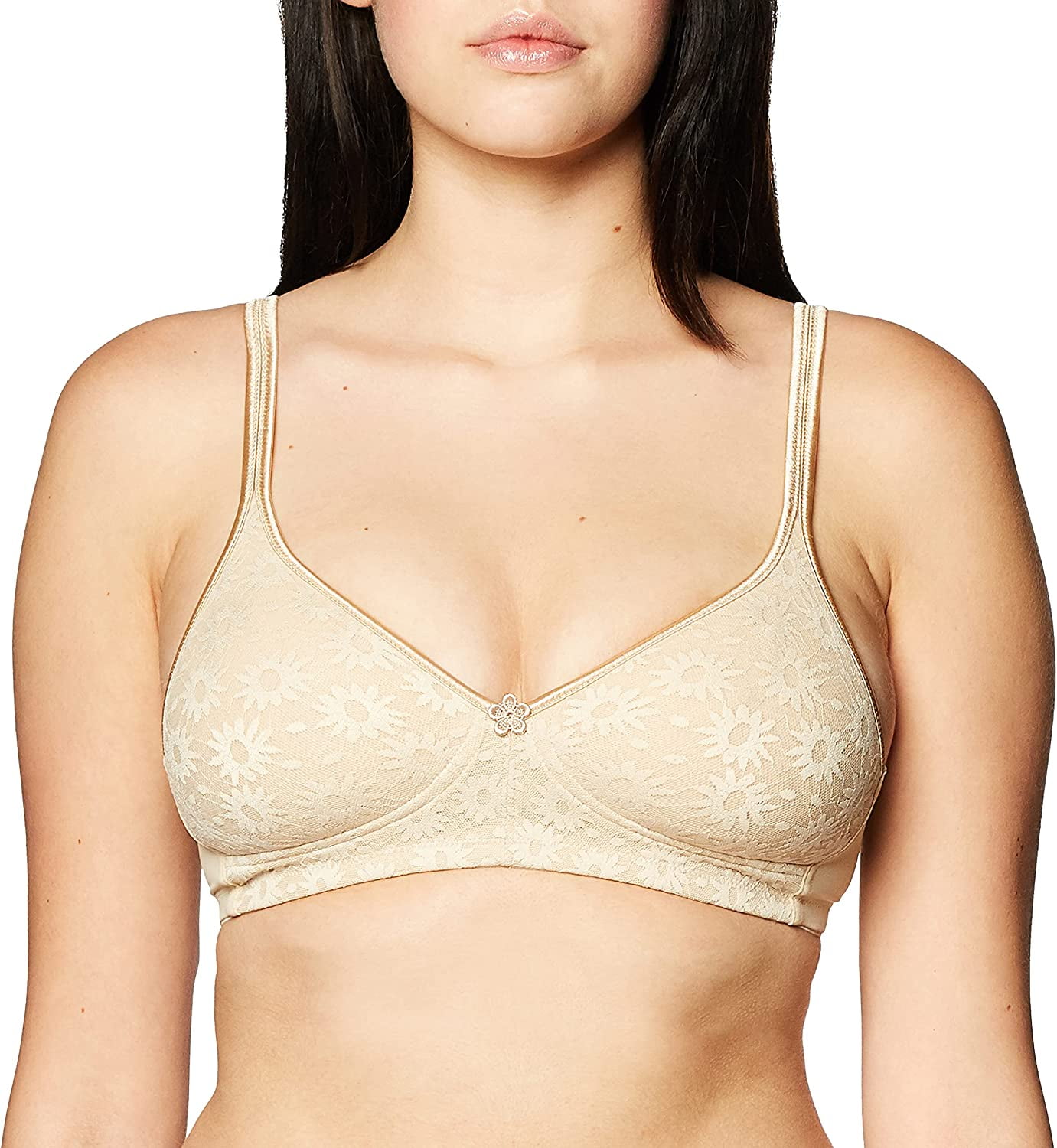 Women's Warner's 2009 Daisy Lace Plushline Wire-Free Bra (Sand 40C