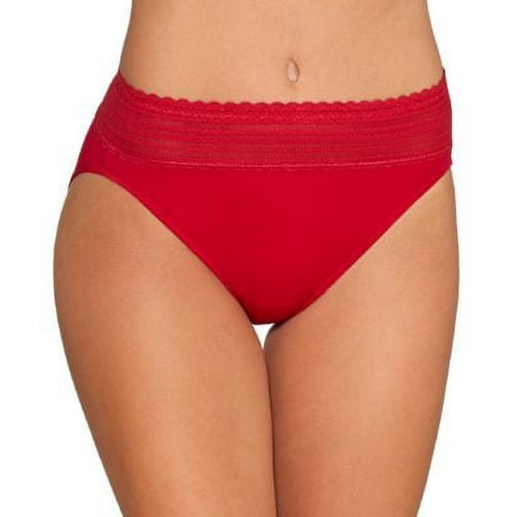 Women's Warner's 5109J No Pinching. No Problems. Hi-Cut Brief with Lace (Classic Red M)