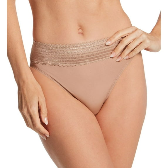 Women's Warner's 5109J No Pinching. No Problems. Hi-Cut Brief with Lace (Toasted Almond 3X)