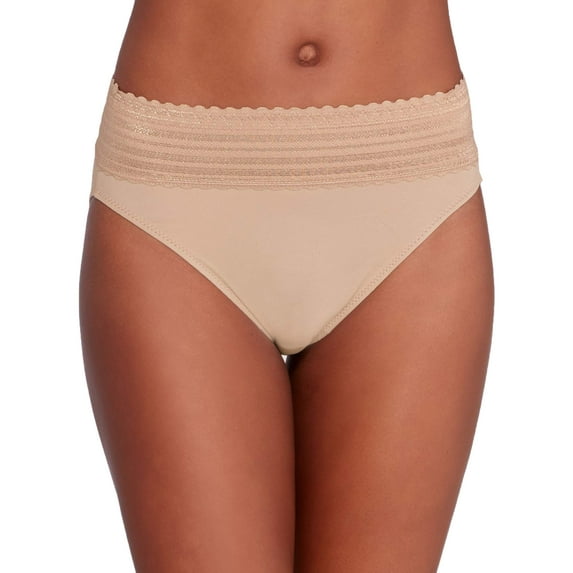 Women's Warner's 5109J No Pinching. No Problems. Hi-Cut Brief with Lace (Toasted Almond M)