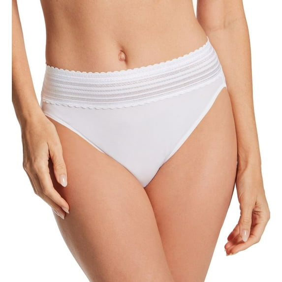 Women's Warner's 5109J No Pinching. No Problems. Hi-Cut Brief with Lace (White 3X)
