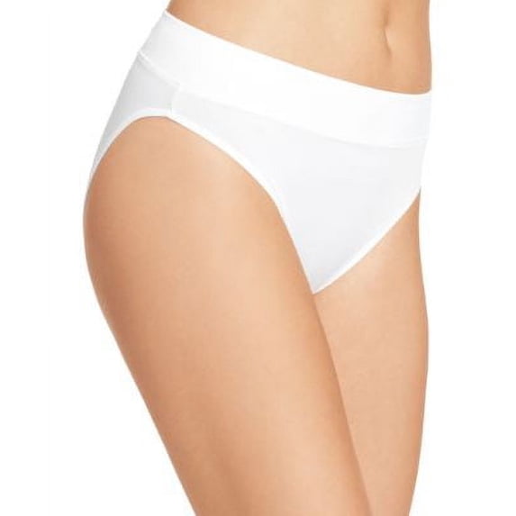 Women's Warner's 5138J No Pinching. No Problems. Tailored Hi-Cut Panty (White M)