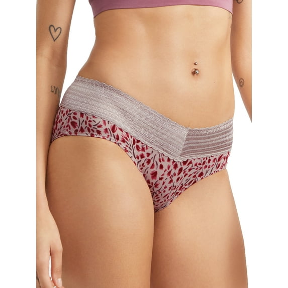 Women's Warner's 5609J No Pinching. No Problems. Hipster with Lace Panty (Black Brush Stroke 241 M)