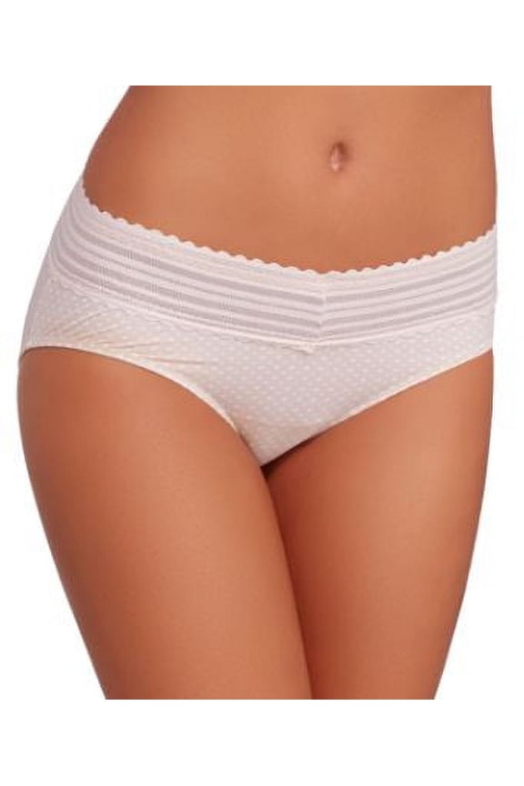 Women's Warner's 5609J No Pinching. No Problems. Hipster with Lace Panty (Butterscotch/Dot Print 2X)