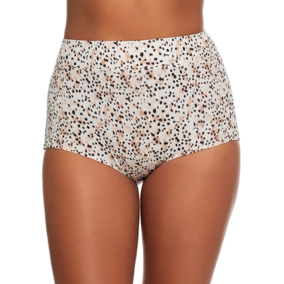 Women's Warner's 5738 No Pinching No Problems Tailored Micro Brief (Butterscotch Animal XL)