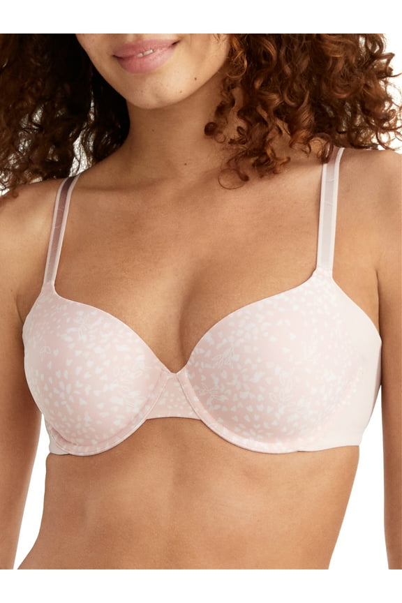 Women's Warner's RA3061A No Side Effects Underwire Lightly Lined Bra (Petals/Blush 34B)