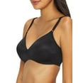 thumbnail image 1 of Women's Warner's RM3481A No Side Effects Wire-Free Contour Bra w/ Mesh Wing (Rich Black 38C), 1 of 2