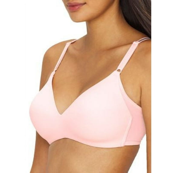 Women's Warner's RM3481A No Side Effects Wire-Free Contour Bra w/ Mesh Wing (Rosewater 34D)