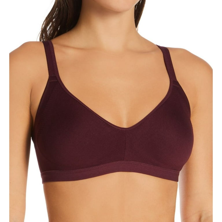 Women's Warner's RM3911A Easy Does It No Bulge Wirefree Contour Bra  (Winetasting M) 