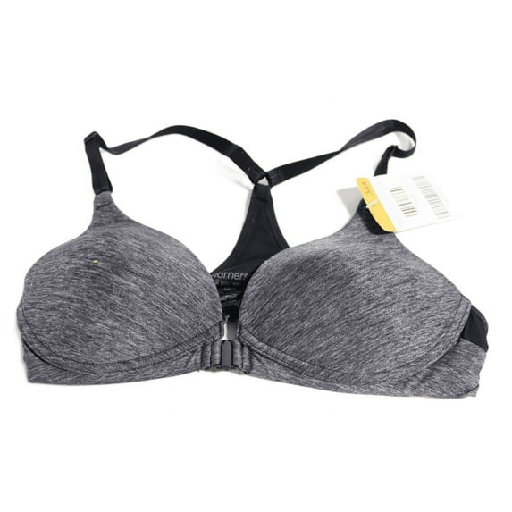 Warner's Women's Play It Cool Moisture-Wicking Wireless Racerback Bra RM4281A, Dark Gray, 34A
