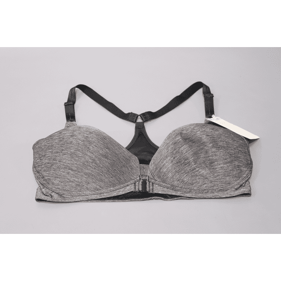 Warner's Women's Play It Cool Moisture-Wicking Wireless Racerback Bra RM4281A, Dark Gray, 38C