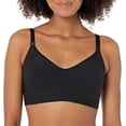 thumbnail image 1 of Women's Warner's RN0131A Easy Does It Triangle Seamless Lift Bra (Black XL), 1 of 4