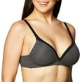 thumbnail image 1 of Women's Warner's RN0141A Invisible Bliss Cotton Wirefree Bra with Lift (Dark Grey Heather 38B), 1 of 5