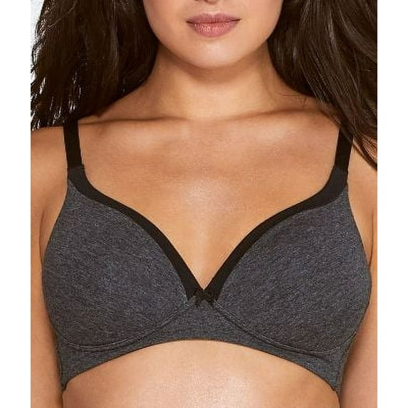 Women's Warner's RN0141A Invisible Bliss Cotton Wirefree Bra with Lift (Dark Grey Heather 38D)