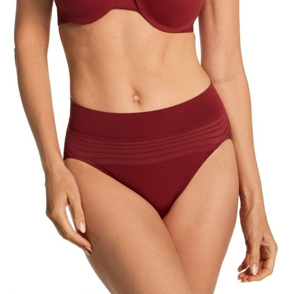 Women's Warner's RT5501P No Pinching. No Problems. Seamless Hi-Cut Panty (Pomegranate XL)