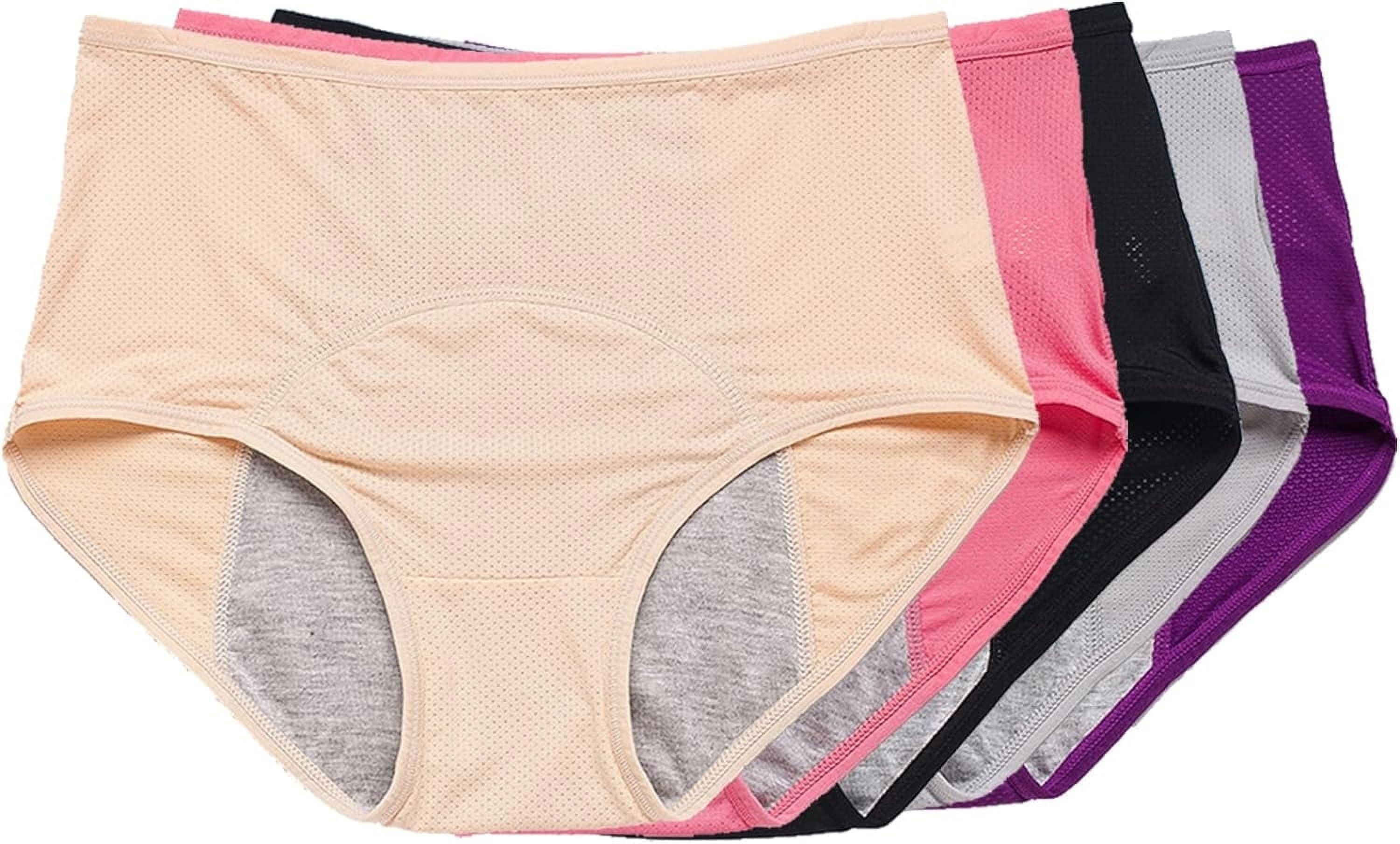 Women's Washable Incontinence Underwear 5 Pack, Leakproof Ladies ...