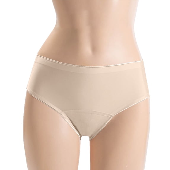 Women's Washable Leak Proof Menstrual Pants, High Waist Underwear with Pure Crotch, Thin Lightweight Urine Resistant Briefs for Light Bladder Leakage, Plus Size X-Large