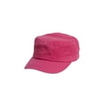 thumbnail image 1 of Women's Washed Military Cadet Style Cap - Fuchsia, 1 of 2