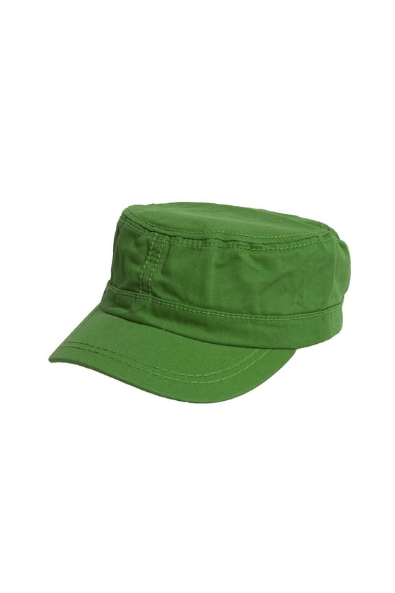 Women's Washed Military Cadet Style Cap - Green