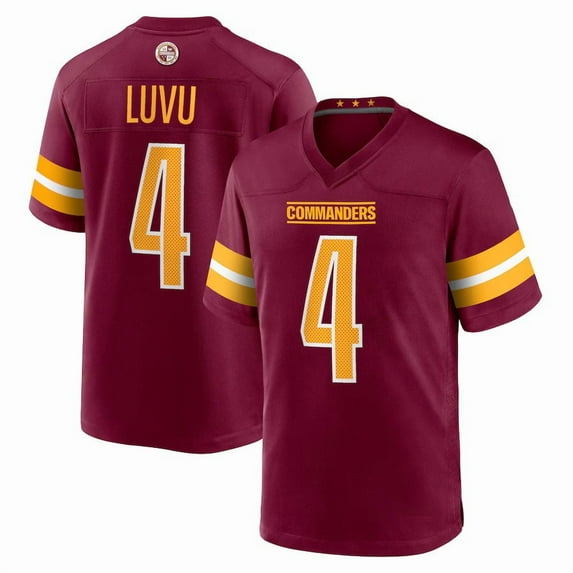 Women's Washington Luvu 4 Red Stitched T-Shirts Sports Player Game Top, Large