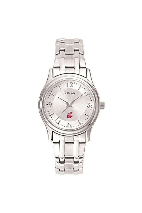 Women's Washington State Cougars Silver-Tone Dial Stainless Steel Quartz Watch