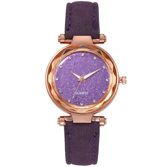 Women's Watch Belt Starry-Sky Frosted Face for Ladies Stylish Timepiece