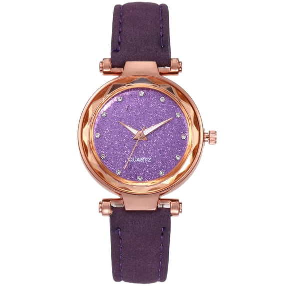 Women's Watch Belt Starry-Sky Frosted Face for Ladies Stylish Timepiece