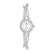 Women s Watch Crystal Bracelet Watch for Women, Small Round Dial Quartz Dress Watch, Rhinestone Bangle Jewelry Watch, Rose Gold Silver Gold Tone Ladies Fashion Watch Gift for Women