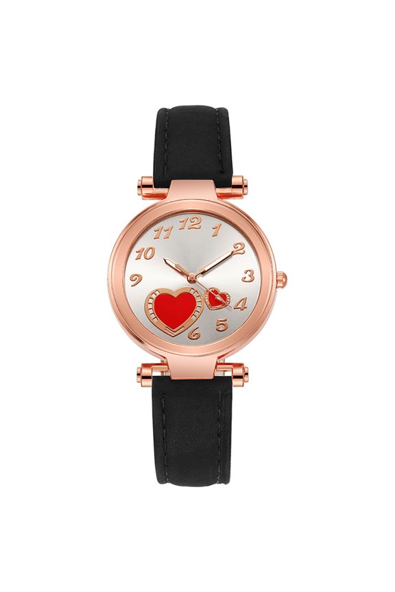 Women's Watch - Elegant Casual Style Timepiece for Women with Heart Quartz Analog Dial Scale Modern Strap Everyday