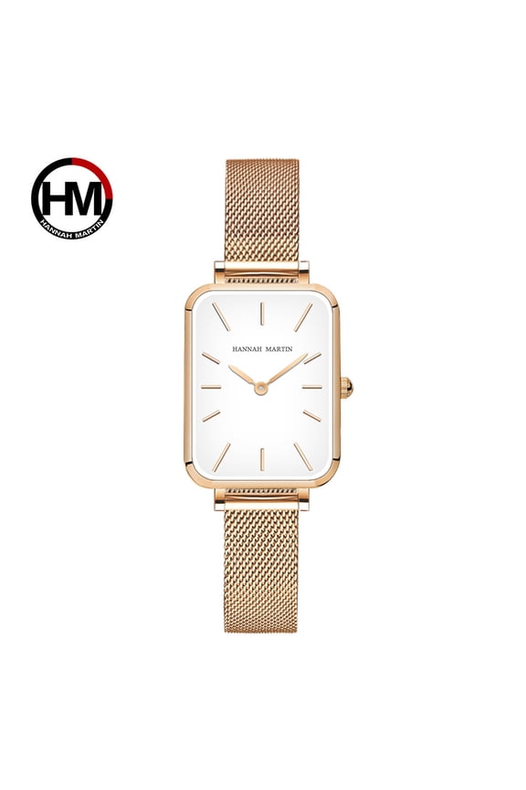 Women's Watch Japanese Movement Light Luxury Retro Square Dial Waterproof Watch Fashion Casual Small Square Watch Women's Wristwatch