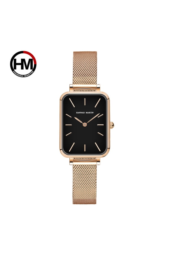 Women's Watch Japanese Movement Light Luxury Retro Square Dial Waterproof Watch Fashion Casual Small Square Watch Women's Wristwatch