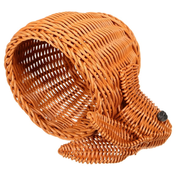 Adorable Rabbit Shaped Storage Basket for Home Decor Lightweight and Portable Imitation Rattan PP