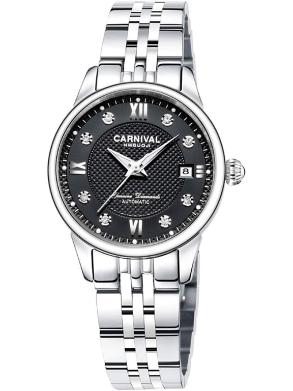 Women's Watches Automatic Self-Wind Stainless Steel with Waterproof Luminous Date Dial Crystal Watches