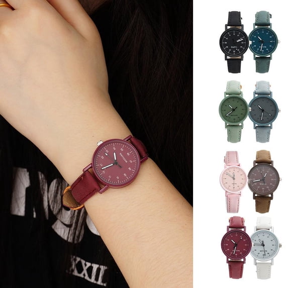 Women's Watches, Classic Watch, Leather Watch Band, Vintage Small Face Round Watches for Women