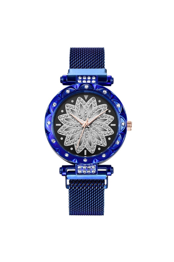 Women's Watches Clearance Waterproof Women Watches Ladies Magnetic Clock Diamond Female Quartz Wristwatches Women's Watch and Bracelet Set