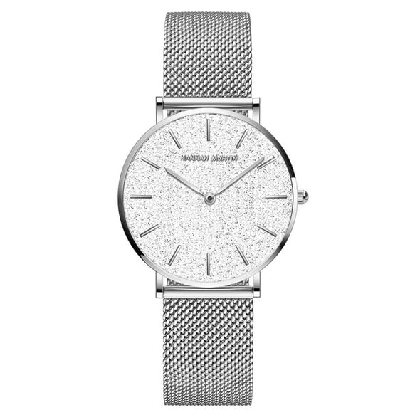 Women's Watches Fashion Ultra Thin Case Waterproof Quartz Wristwatch with Stainless Steel Band
